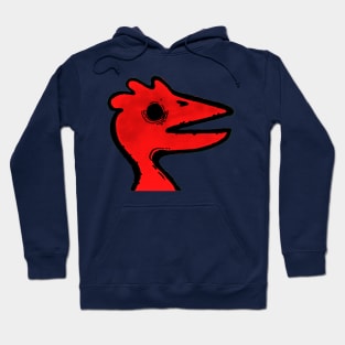 Red Bird Head Hoodie